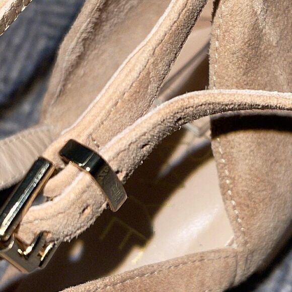 Raye sandals Womens size 37 suede leather cross strap block heel - Picture 4 of 8
